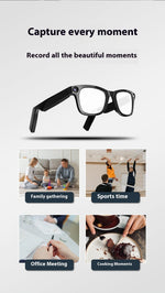 AI Camera Smart Glasses - anti-shake camera lens detail