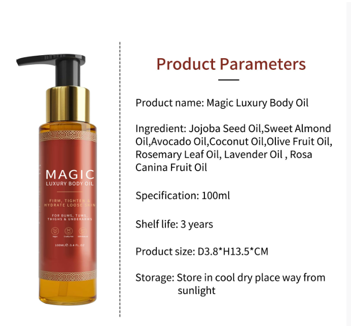 Magic Body Oil - luxurious hydrating body oil bottle