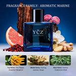 [YCZ] Midnight Marine Eau De Parfum 1.7Oz Men'S Fragrance - Aromatic Marine Scent, Magnetic, Sensual, Long-Lasting, Ideal for Dates & Everyday Wear, Gifts for Boyfriend, Anniversary Gift for Him, Men'S Perfumes & Fragrances, Mens Gifts