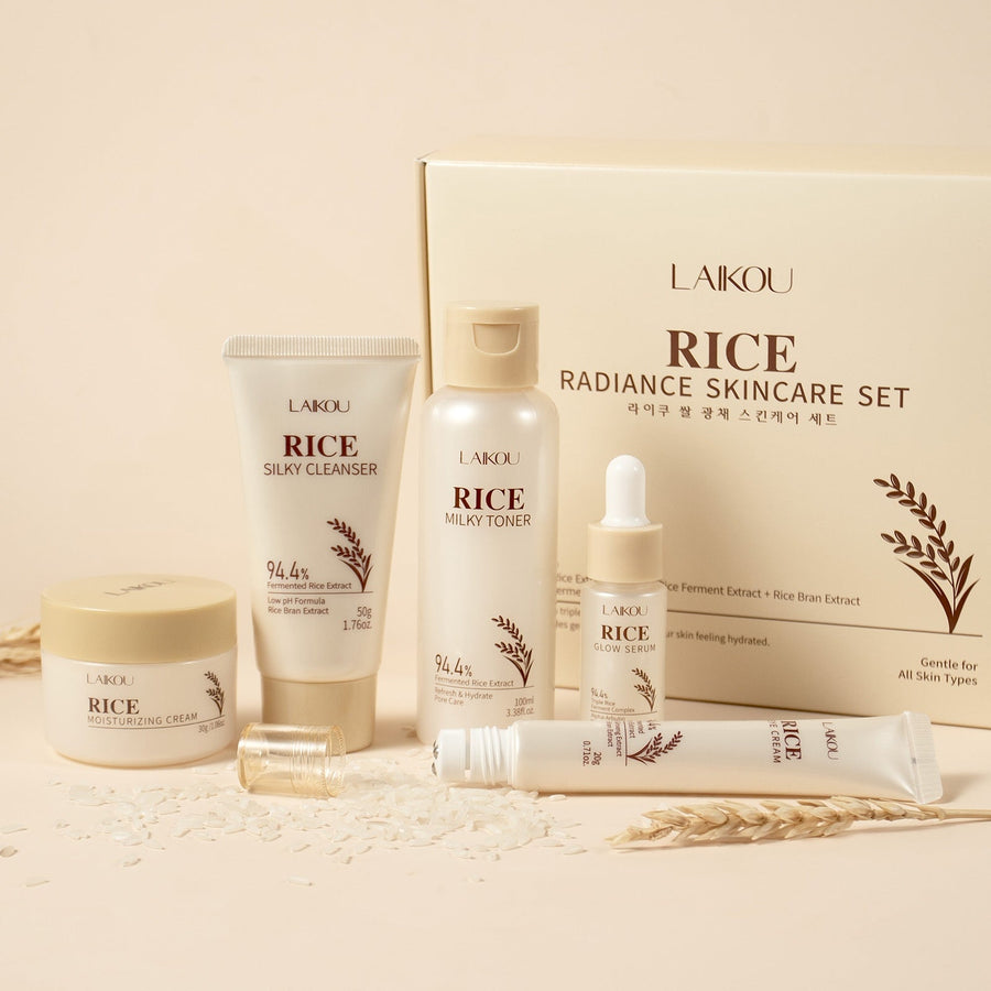 Moisturizing Cream with Plant Extracts - 5-piece facial skincare set