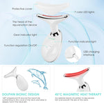 Facial Massager and Sculpting Wand for Face and Neck - 7-Color Therapy Tool, Ideal Gift for Birthdays, Christmas, Mother's Day, and Valentine's Day for Women, Moms, Friends, and Teachers (White)