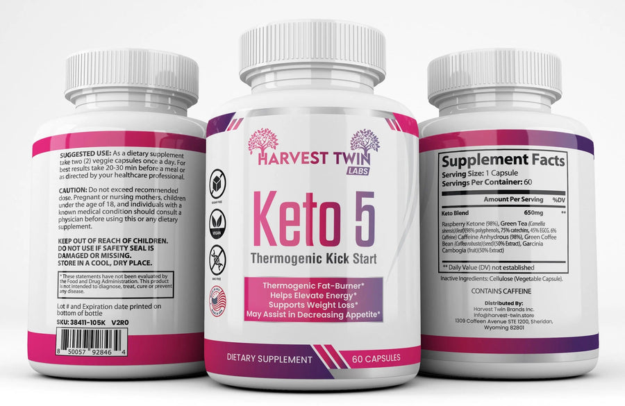 Keto 5 Best Seller Blend - metabolism support supplement bottle