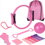 13-Piece Yoga and Pilates Set - stretching strap and yoga ball