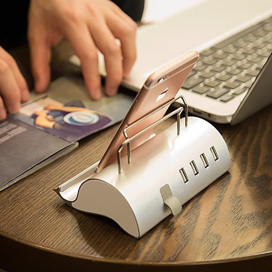Gadget Charging Station with Stand - whale-shaped multi-device charger