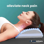 Acemend Neck & Back Stretcher Refresh Neck & Back Stretcher Posture Corrector Lumbar Back Stretcher for Lower Back Pain Relief Adjustable Sciatica Pain Relief Device Lower Back Upper Back (Blue)
