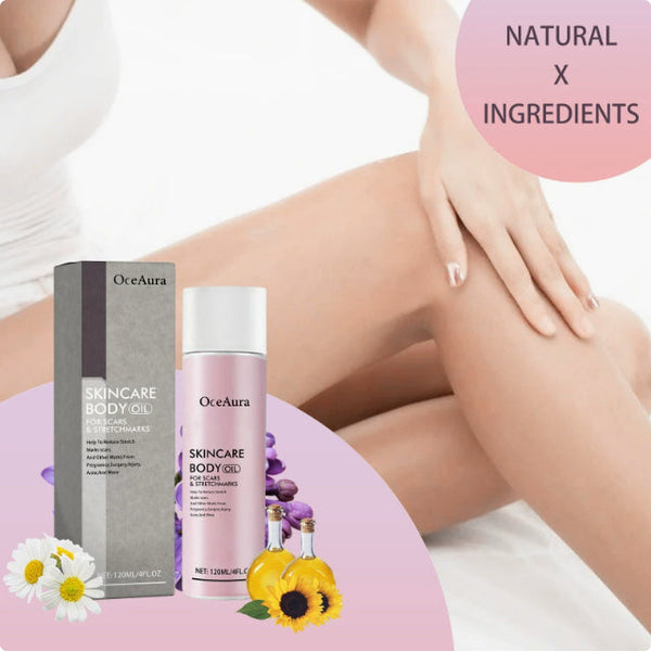 Skincare Body Oil - lavender and chamomile body oil bottle