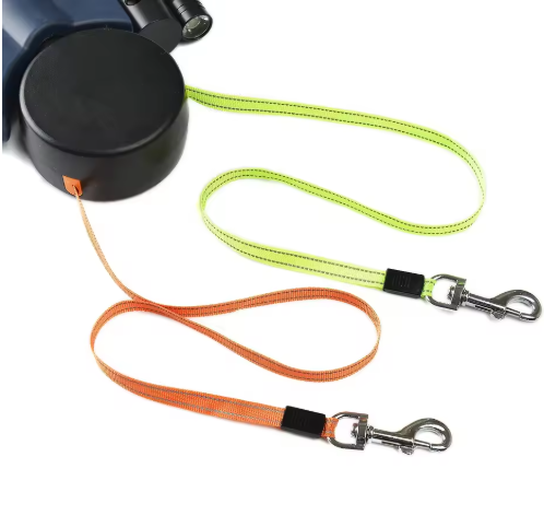 Auto Double Dog Leash - retractable dual-line leash for two dogs