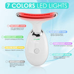 Facial Massager and Sculpting Wand for Face and Neck - 7-Color Therapy Tool, Ideal Gift for Birthdays, Christmas, Mother's Day, and Valentine's Day for Women, Moms, Friends, and Teachers (White)