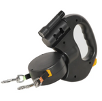 Auto Double Dog Leash - telescopic extension mechanism