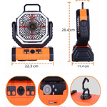 Outdoor Camping Fan - LED light for nighttime use