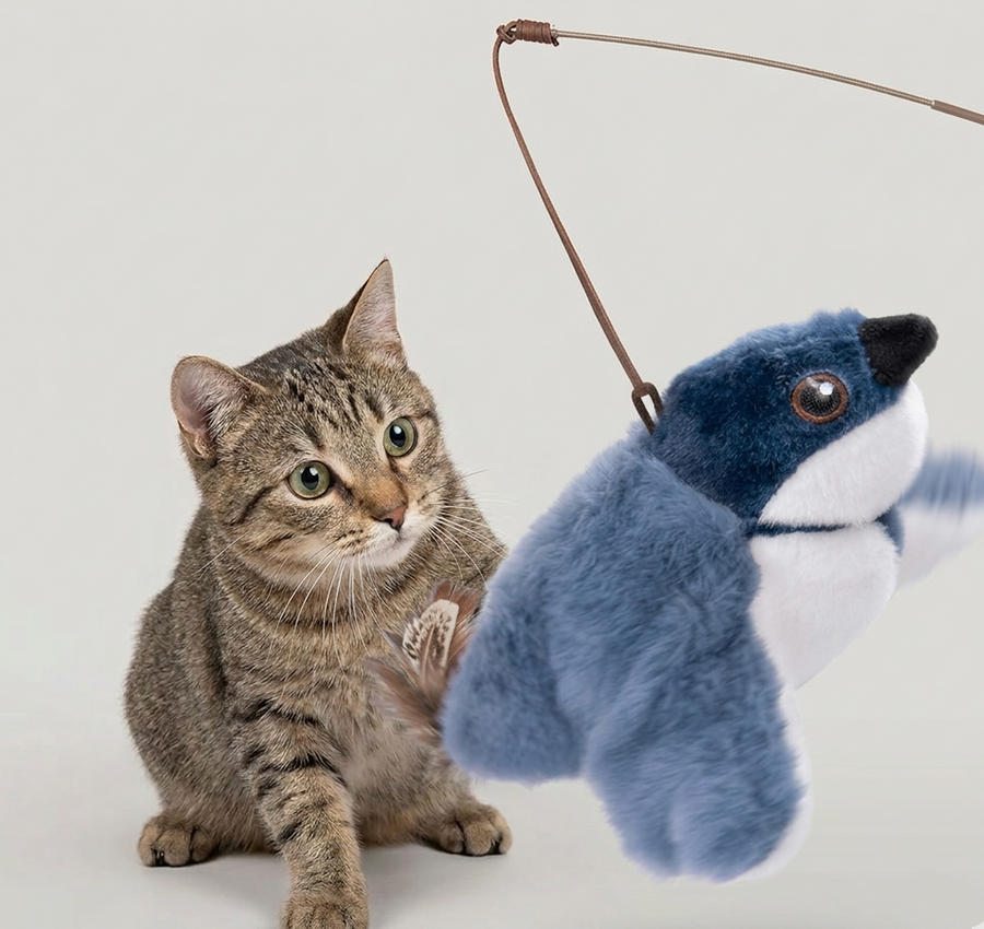 Flapping Bird Cat Toy - USB rechargeable interactive cat toy