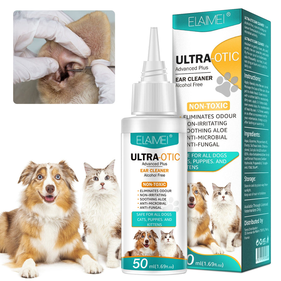 Pet Ear Cleaner 50ml - gentle ear cleaning solution for dogs and cats