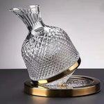High Grade Crystal Glass 360 Rotating Decanter Tumbler 1500Ml Decanter Wine Dispenser Aerator Mirror Jug Gift Bar Decoration