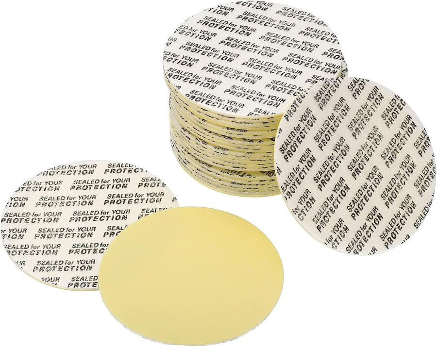 45Mm/1.76Inch Foam Lid Liner, 50 Pack PS Foam Resistant Tamper Pressure Sensitive Seal with Dustproof Paper Back for Bottle Cap Liners Seals